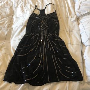 Black express sequin dress